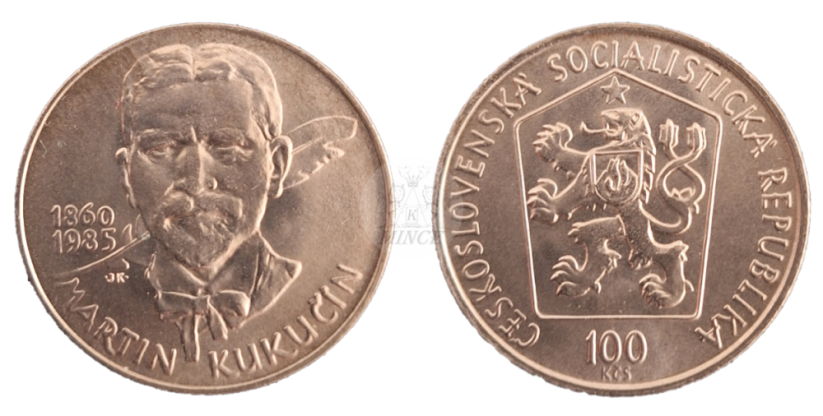 100 Kčs 1985 125. výročí narození Martina Kukučína