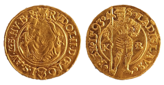 Dukát Rudolf II. 1593 Kremnica