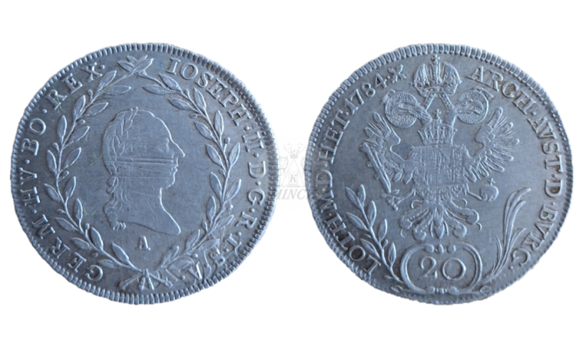 20 krejcar Josef II. 1784 A Vídeň