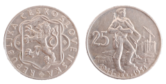 25 Kčs 1954 Desáté výročí SNP 25 Kčs 1954 Desáté výročí SNP