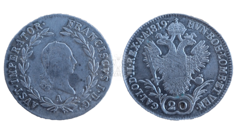 20 krejcar František I. 1819 A Vídeň (1792 - 1835)