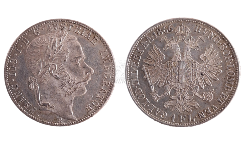 zlatník 1866 B František Josef I. 