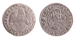 3 krejcar Albrecht z Valdštejna 1630 Zaháň