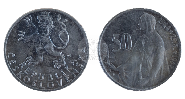 50 Kčs 1947 Třetí výročí Slovenského národního povstání