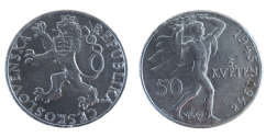 50 Kčs 1948 Třetí výročí pražského povstání