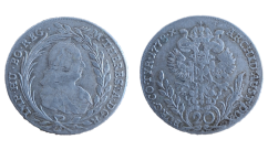 20 krejcar Marie Terezie 1776 V.C.-S. Hall
