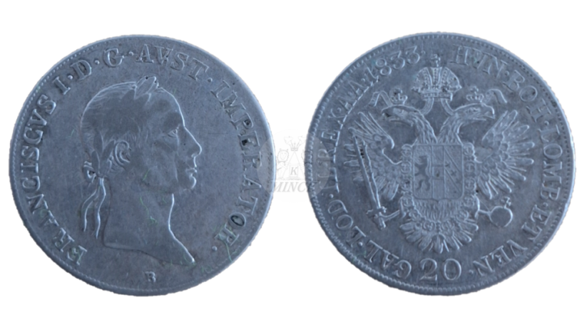 20 Krejcar František I. 1833 B Kremnica 