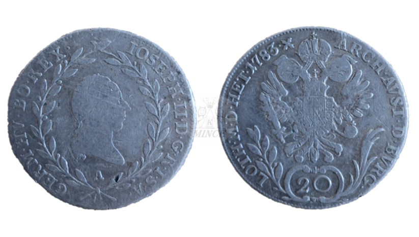 20 krejcar Josef II. 1783 A Vídeň