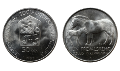50 Kčs 1987 kůň Převalský