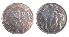 100 Kčs 1955 Desáté výročí osvobození Československa