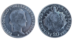 20 krejcar Ferdinand I. 1844 B Kremnica