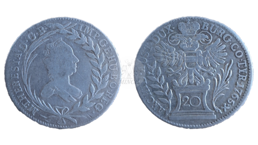 20 krejcar Marie Terezie 1765 Vídeň