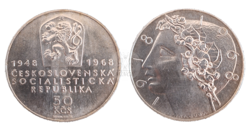 50 Kčs 1968 Padesáté výročí vzniku Československa