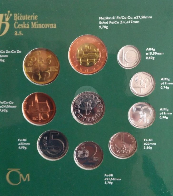 ČR sada oběžných mincí 1996
