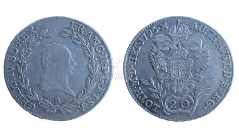 20 Krejcar František II. 1796 B Kremnica 