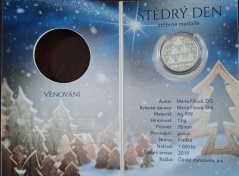 Stříbrná medaile Štědrý den PROOF