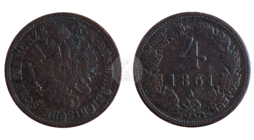 4 krejcar 1861 Vídeň