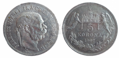 5 koruna František Josef I. 1907 KB