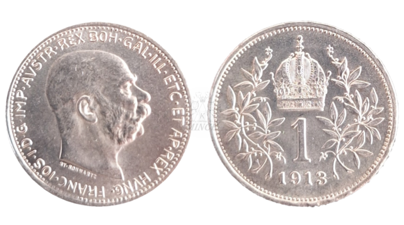 1 koruna 1913 Vídeň