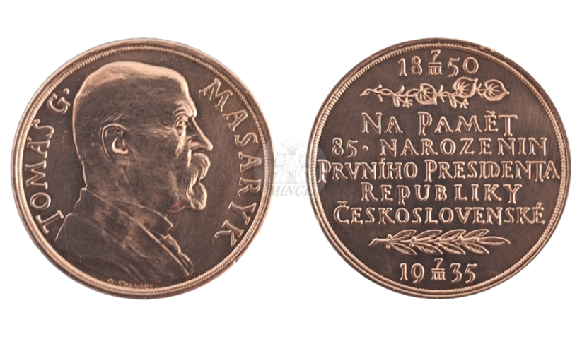 medaile 1935 k 85. narozeninám
