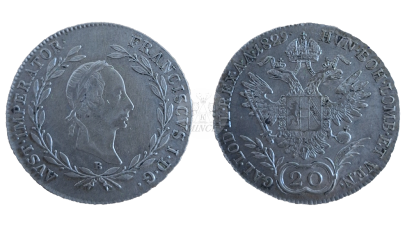 20 Krejcar František I. 1829 B Kremnica