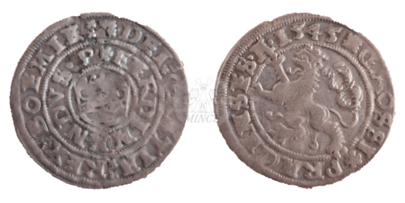 Pražský groš Ferdinand I. Habsburský 1545 Kutná Hora