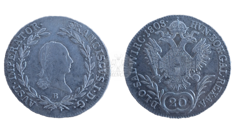 20 Krejcar František I. 1808 B Kremnica 